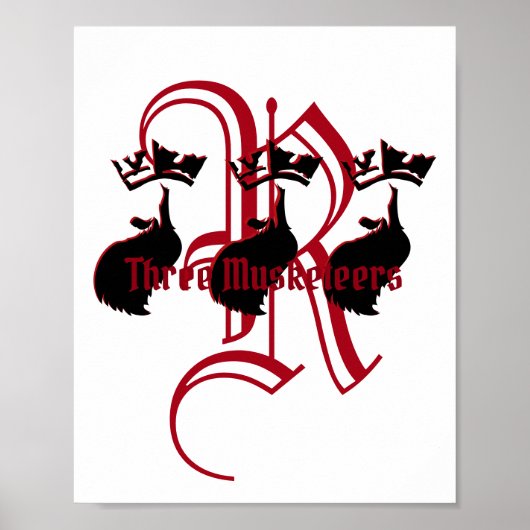Drei Musketiere mit Knight Initial Poster (Vorne)