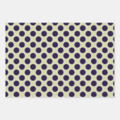 Drei Muster in Mauve Lila und grün Geschenkpapier Set