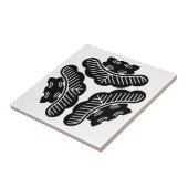 Drei nach innen gerichtete Pinien Fliese (Seite)