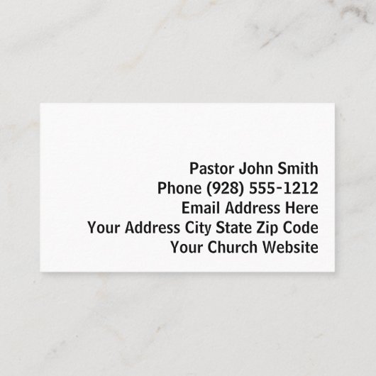 Drei Nägel Kontur KirchenPastor Visitenkarte (Rückseite)