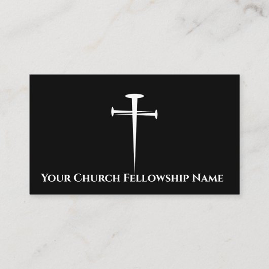 Drei Nägel Kontur KirchenPastor Visitenkarte (Vorderseite)