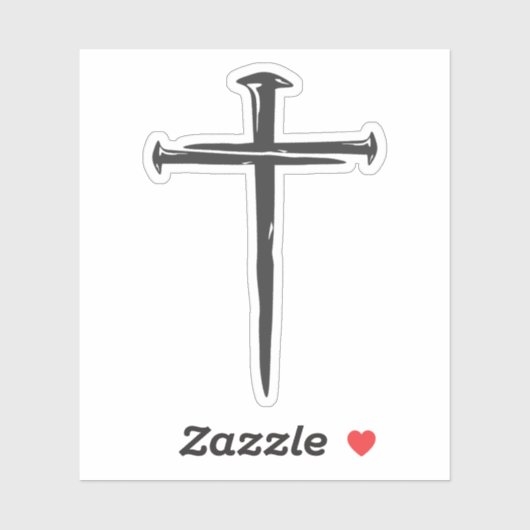 Drei-Nails-Kreuz Aufkleber (Blatt)