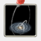 Drei neu entdeckte Streams Silbernes Ornament (Vorne)