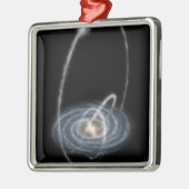 Drei neu entdeckte Streams Silbernes Ornament (Links)