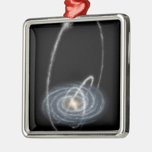 Drei neu entdeckte Streams Silbernes Ornament (Links)