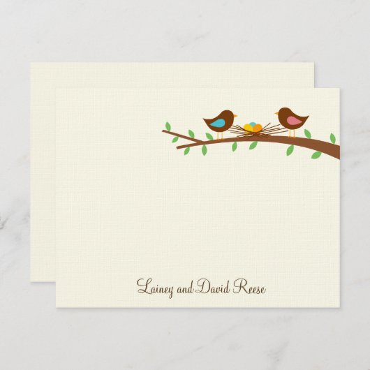 Drei neue Eier flach Danke Karte (Vorne/Hinten)