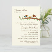 Drei neue Eier Twins Kinderdusche Einladung (Stehend Vorderseite)