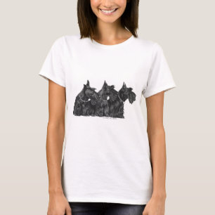 Drei neugierige Scottish Terrier T-Shirt