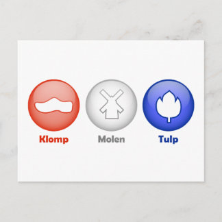 Drei niederländische Icons Postkarte