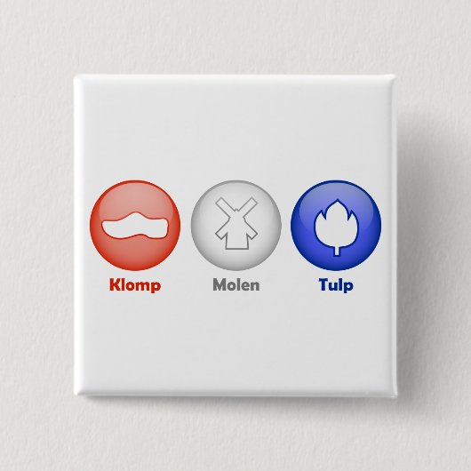 Drei niederländische Ikonen Button (Vorderseite)