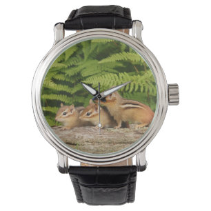 Drei niedliche BabyChipmunks Armbanduhr