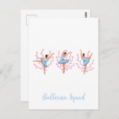 Drei Niedliche Ballerinas Postkarte (Vorne/Hinten)