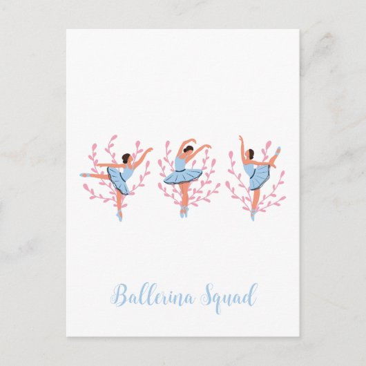 Drei Niedliche Ballerinas Postkarte (Vorderseite)