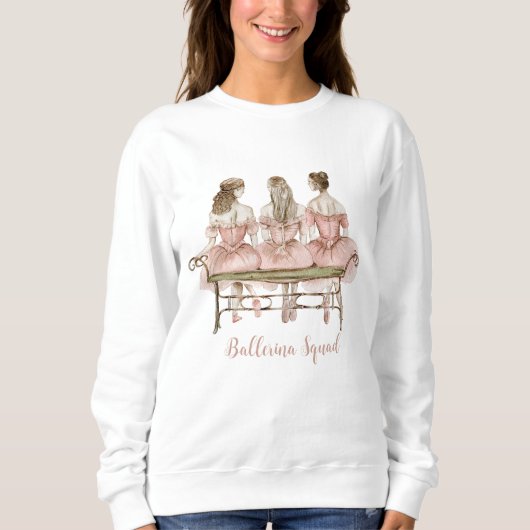 Drei Niedliche Ballerinas Sweatshirt (Vorderseite)