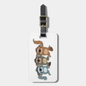 Drei Niedliche Cartoon Slots Gepäckmarke Gepäckanhänger (Vorderseite vertikal)