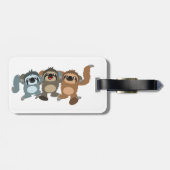 Drei Niedliche Cartoon Slots Gepäckmarke Gepäckanhänger (Rückseite horizontal)