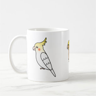Drei Niedliche Cockatiel-Cartoon-Vögel Kaffeetasse