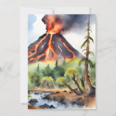 Drei niedliche Dinosaurier-Geburtstagsparty Einladung (Rückseite)