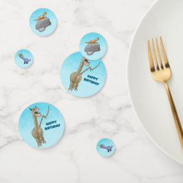 Drei Niedliche Dinosaurier Konfetti