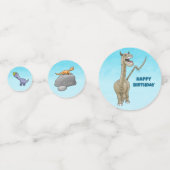 Drei Niedliche Dinosaurier Konfetti (Vorderseiten)