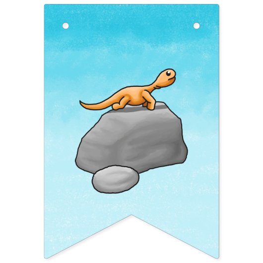 Drei Niedliche Dinosaurier Wimpelkette (Erste Fahne)