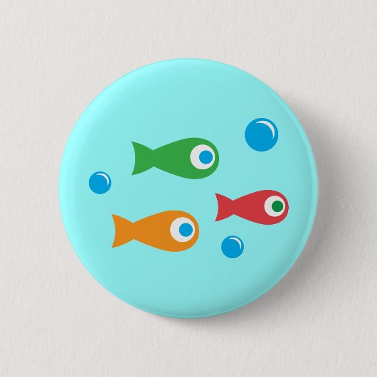 Drei Niedliche Fische Button (Vorderseite)