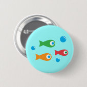 Drei Niedliche Fische Button (Vorne & Hinten)