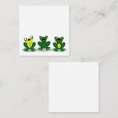 Drei niedliche Frösche - Flachnotierkarte Mitteilungskarte (Vorne/Hinten)