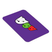 Drei Niedliche Ghosts Halloween Premium Flexi Magn Magnet (Rechte Seite)