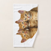 Drei Niedliche Ginger Cat Kittens Friends Head Fot Badhandtuch Set (Handtuch)