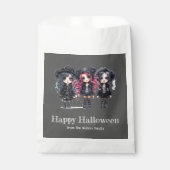 Drei Niedliche Gothic Girls Happy Halloween Geschenktütchen (Vorderseite)