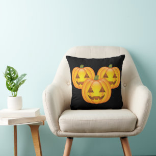 Drei Niedliche Halloween-Jack O’Lantern Pumpkins Kissen