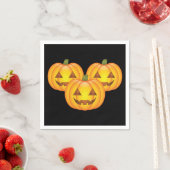 Drei Niedliche Halloween-Jack O’Lantern Pumpkins Serviette (Beispiel)