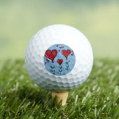 Drei Niedliche Herzen Golfball (Insitu T-Shirt)