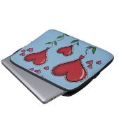 Drei Niedliche Herzen Laptopschutzhülle (Vorne Knopf)