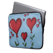 Drei Niedliche Herzen Laptopschutzhülle (Vorderseite Links)