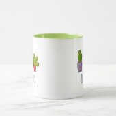 Drei Niedliche Kakteen in Blume Pots Fun Illustrat Tasse (Zentrum)