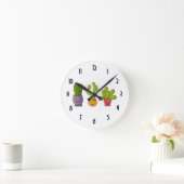 Drei Niedliche Kaktus in der Blume Pots Fun Illust Runde Wanduhr (Zuhause)