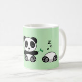 Drei Niedliche kleine Pandas auf Green Kaffeetasse (VorderseiteRechts)