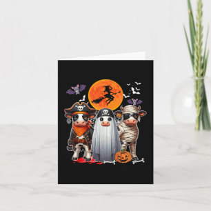 Drei Niedliche Kühe Cosplay Pirate Boo Mummy Hallo Karte