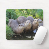 Drei niedliche Otter-Tier-Fotografie Mousepad (Mit Mouse)