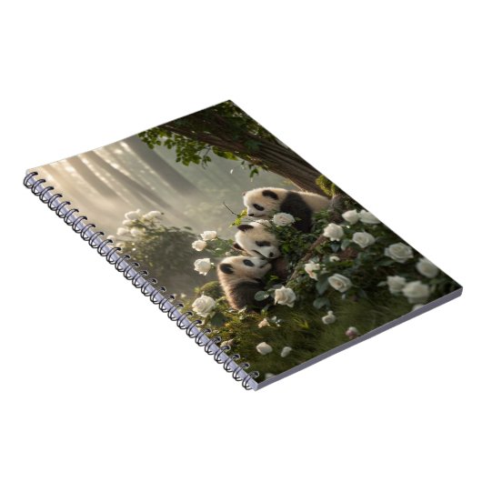 Drei Niedliche Pandas Notizblock (Rechte Seite)