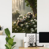 Drei Niedliche Pandas Poster (Heimbüro)
