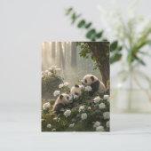 Drei Niedliche Pandas Postkarte (Stehend Vorderseite)