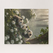 Drei Niedliche Pandas Puzzle (Horizontal)
