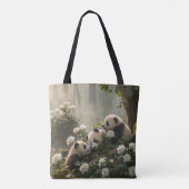 Drei Niedliche Pandas Tasche (Rückseite)