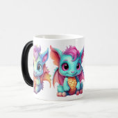 Drei Niedliche Regenbogendrachen Verwandlungstasse (Vorderseite Links)