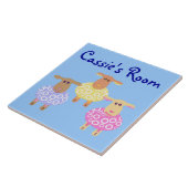 Drei niedliche Schafspsignatur Fliese (Seite)