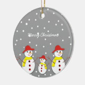 Drei niedliche Schneemänner Weihnachtsschmuck (Links)