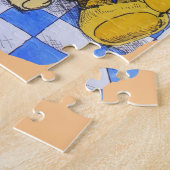 drei niedliche Teddies auf einem Picknicktuch für Puzzle (Seite)